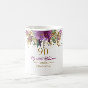 Caneca De Café Ametist 90 Ametist Floral Glitter