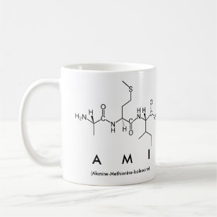 Caneca De Café Ami peptide name mug