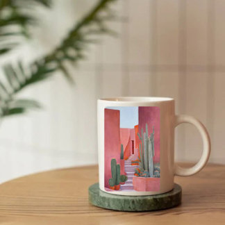 Caneca de Café Amiga dos Cactos