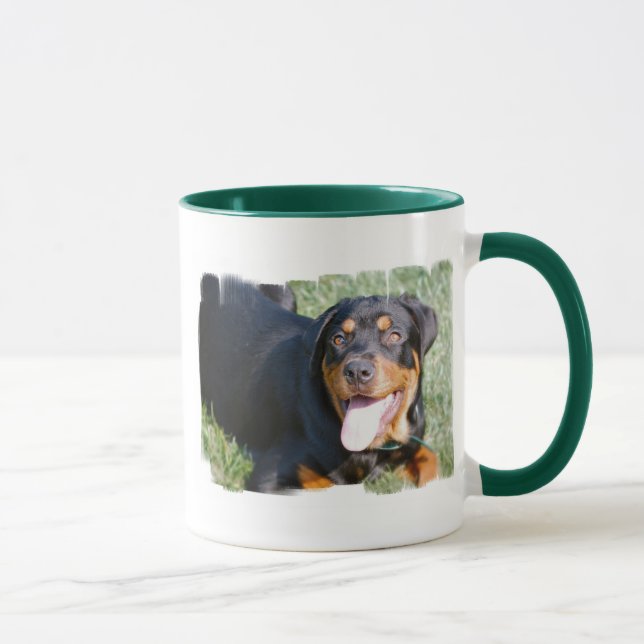 Caneca de café amigável de Rottweiler (Direita)