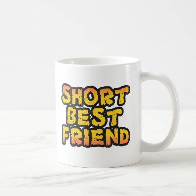 Caneca De Café Amigo Curto, Amigos Engraçados, Besties BFF (Direita)