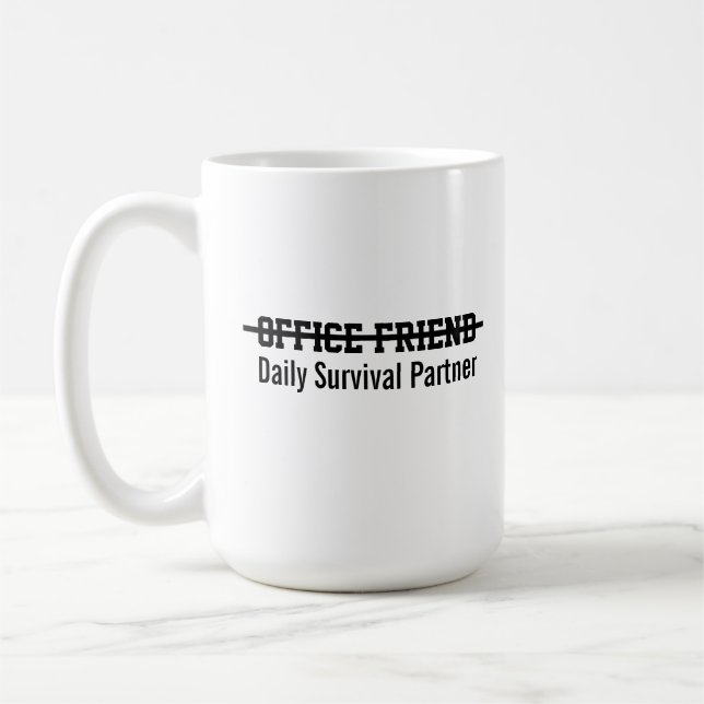 Caneca De Café Amigo de escritório parceiro de sobrevivência diár (Esquerda)