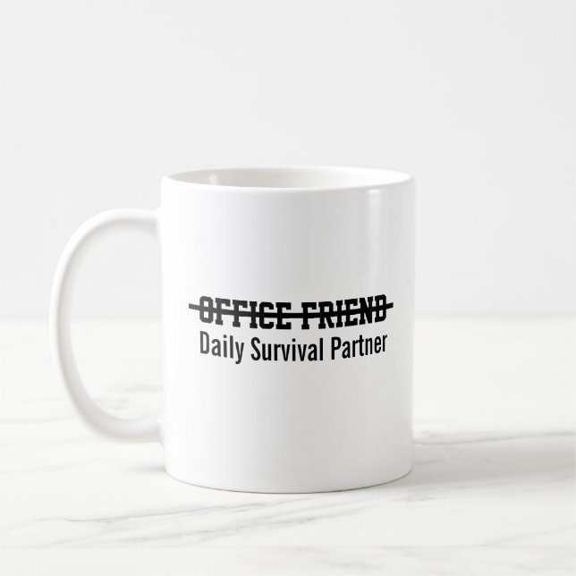 Caneca De Café Amigo de escritório parceiro de sobrevivência diár (Esquerda)