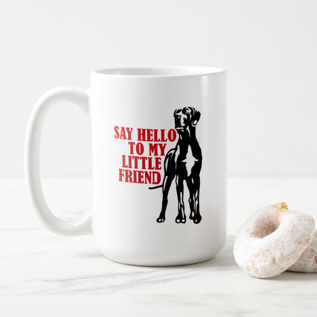 Caneca De Café Amigo divertido da raça Great Dane (Com Donut)