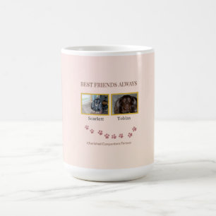 Caneca De Café Amigos Bestiais para Sempre Impressão de Pata
