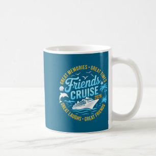 Caneca De Café Amigos Cruzeiro Grupo de Férias Design Combinando