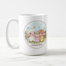 Caneca De Café Amigos da fazenda para sempre - fofos e aconchegan
