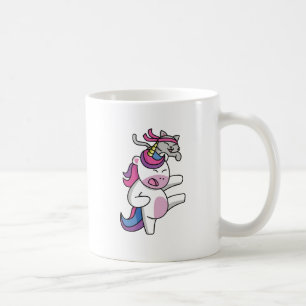 Caneca De Café Amigos de Unicórnio e gatos