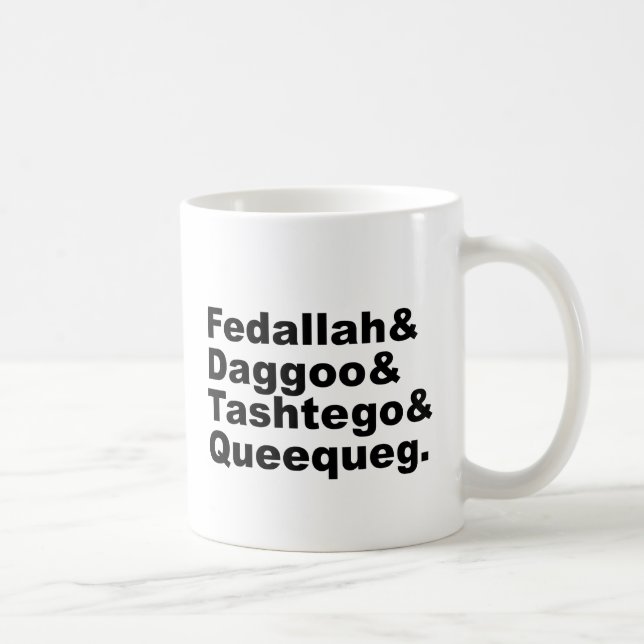 Caneca De Café Amigos do pau de Fedallah Daggoo Tashtego Queequeg (Direita)
