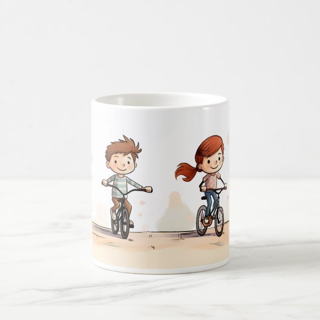 Caneca De Café Amigos E Bicicletas (Centro)