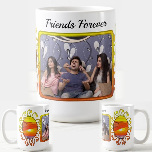 Caneca De Café Amigos Para Sempre Pôr do Sol 2443 (Criador carregado)