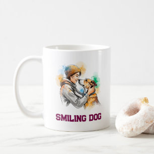 Caneca De Café Amigos Queridos Adoráveis de Cachorro em Aquarela