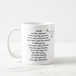 Caneca De Café Amigos são como Roupas Íntimas Citação Divertida