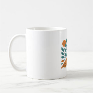 Caneca De Café Amigos Tropicais - Papagaio Estilizado e Aves Cano