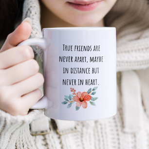 Caneca De Café Amigos Verdadeiros Nunca Estão Separados Amizade