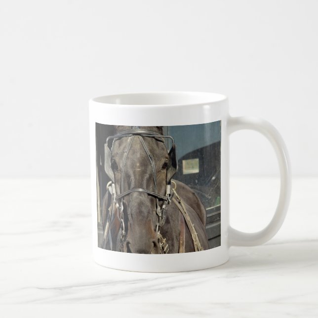 Caneca De Café Amish Buggy Horse (Direita)