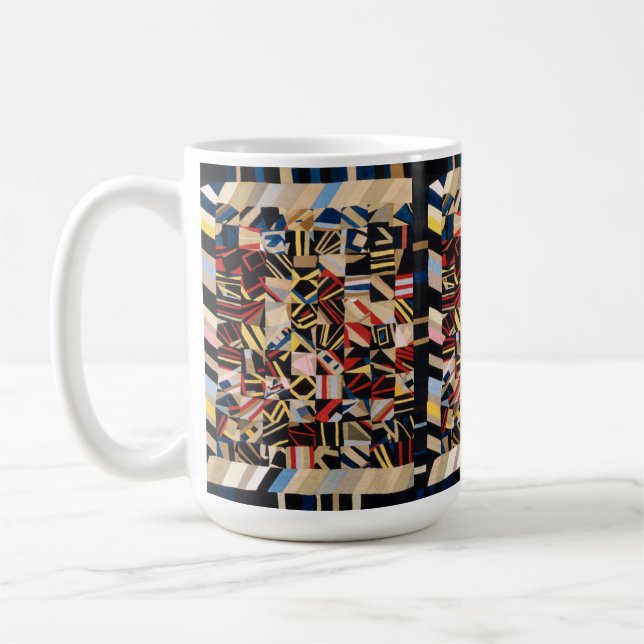 Caneca De Café Amish Crazy Quilt por Lydia Beachy (Esquerda)