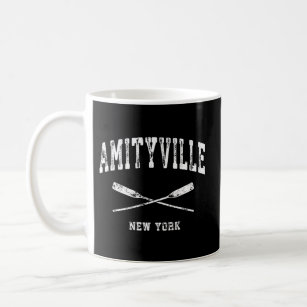 Caneca De Café Amityville New York - Oars náuticos cruzados