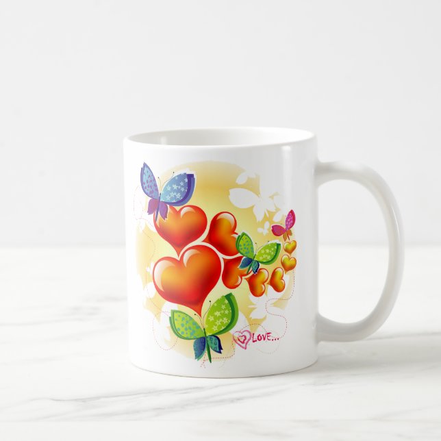 Caneca De Café Amizade de Amor de Verão, doce e doce (Direita)