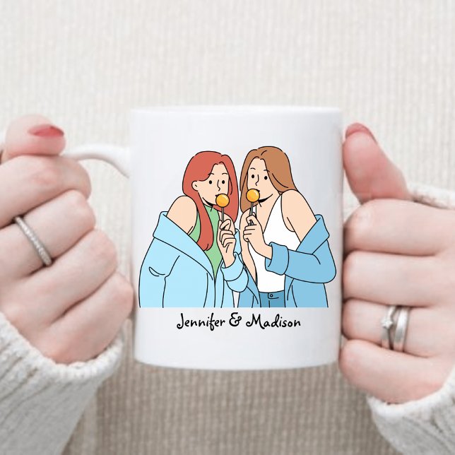 Caneca De Café Amizade de Besties de Oferta Personalizada dos Mel (Criador carregado)