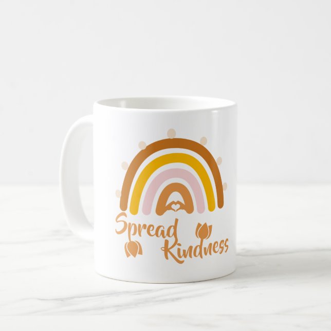 Caneca De Café Amizade de Espalhamento - gentileza de Espalhament (Frente Esquerda)