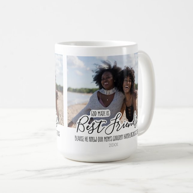 Caneca De Café Amizade de tendências de fotografias personalizada (Frente Esquerda)