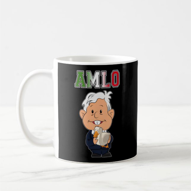 Caneca De Café Amlo Presidente mexicano Lopez Obrador Presidente  (Esquerda)