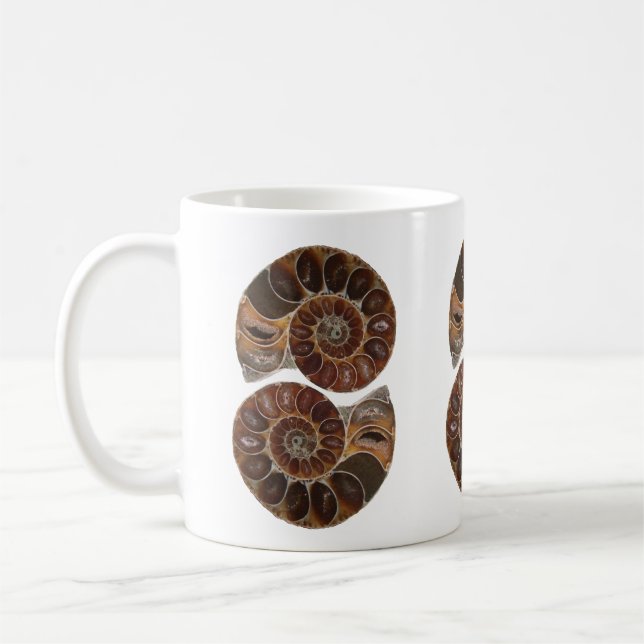 Caneca De Café Ammonite Fossils Mug (Esquerda)