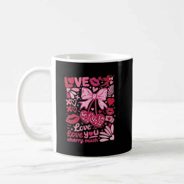Caneca De Café amo amo você cereja demais (Esquerda)