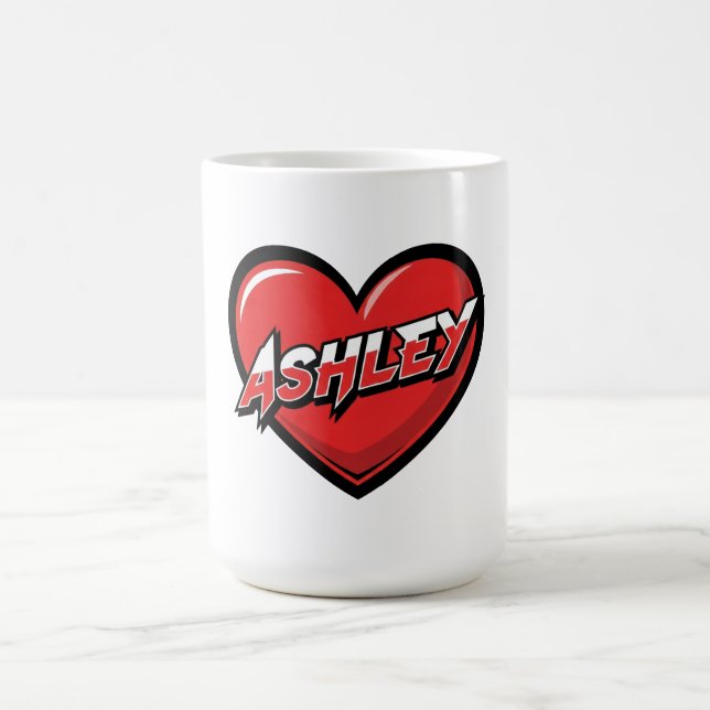 Caneca De Café Amo Ashley (Centro)