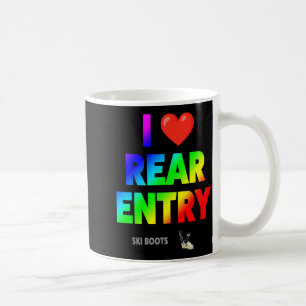 Caneca De Café Amo botas de esqui de entrada traseira, esquiador