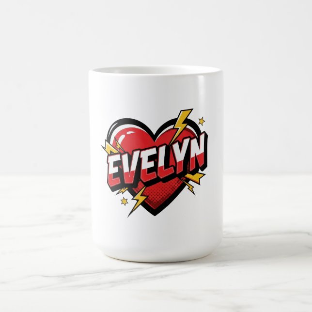 Caneca De Café Amo Evelyn (Centro)