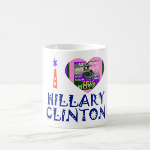 Caneca De Café Amo Hillary Clinton para o presidente americano He