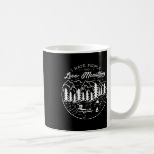 Caneca De Café Amo Montanhas Odeio Pessoas Acampamento Caminhada