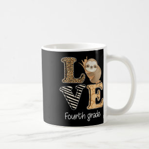 Caneca De Café Amo Preguiça da Quarta Série Professor da 4ª Série