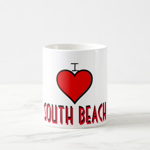Caneca De Café Amo South Beach~ MUG, PERSONALIZE-O!