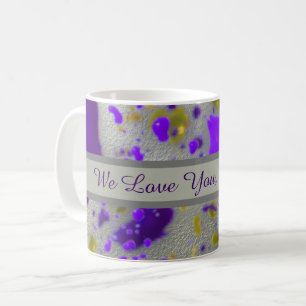 Caneca De Café Amo-Te, Abstrato De Paint Splatter