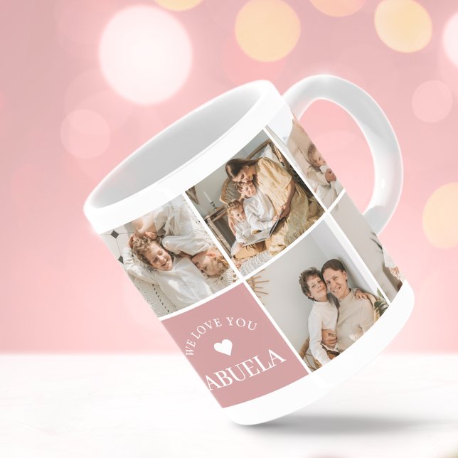 Caneca De Café Amo-Te Abuela Foto Personalizada Mug Café (Criador carregado)