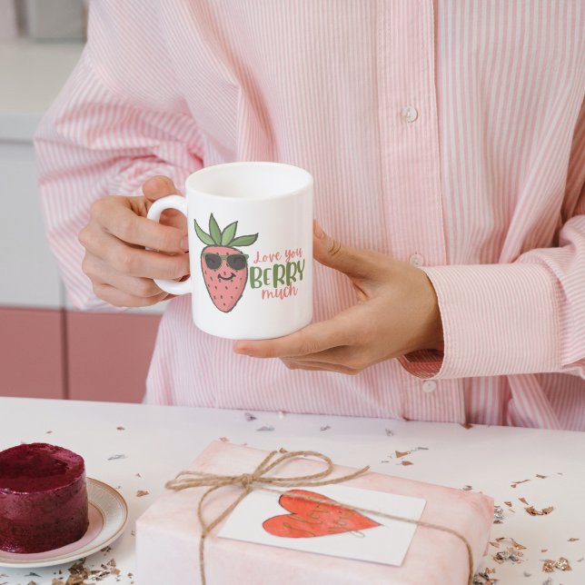 Caneca De Café Amo-Te Berry Mug Strawberry Mug (Criador carregado)