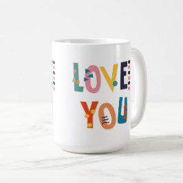 Caneca De Café Amo-Te Cores