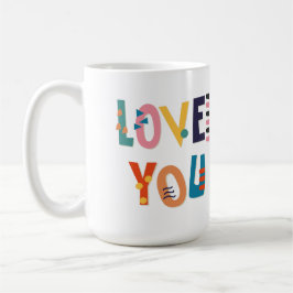 Caneca De Café Amo-Te Cores