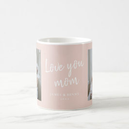 Caneca De Café Amo-Te, Dia de as mães De Fotografias Da Mãe