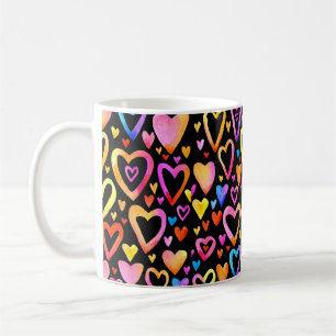 Caneca De Café Amo-te. Ilustração de aquarela. Valentin
