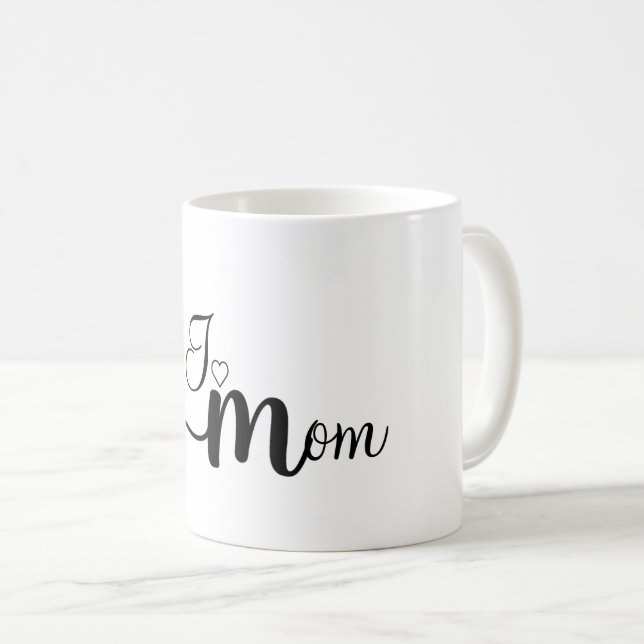 Caneca De Café Amo-Te Mãe (Frente Esquerda)