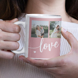 Caneca De Café Amo-te, mãe, Dia de as mães, guião de colagem