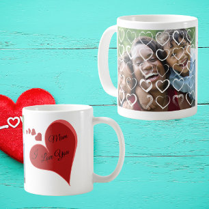 Caneca De Café Amo-te, mãe, Namorados, café.