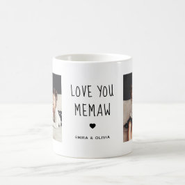 Caneca De Café Amo-Te Memaw | Texto manuscrito de duas fotos