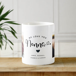 Caneca De Café Amo-te Não-na Hearts Personalizado 2 Fotografias 