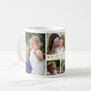 Caneca De Café Amo-Te, Papá 5 Colagem Fotográfica