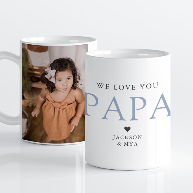 Caneca De Café Amo-Te Papá Elegante. (Criador carregado)